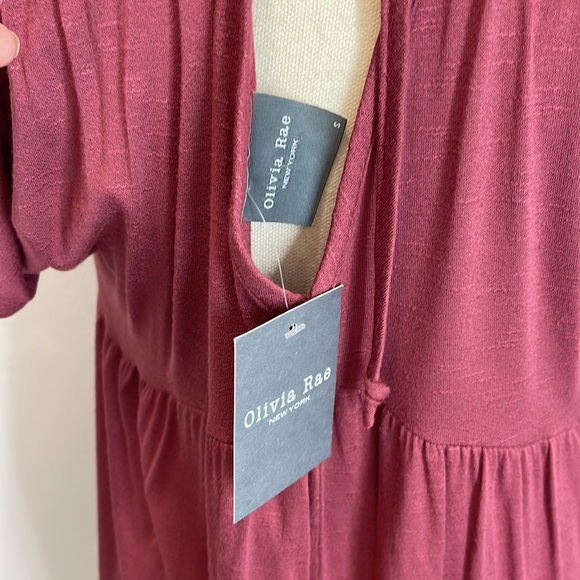 Olivia Rae Flowy Dress (Mauve Color) - Picture 4 of 4